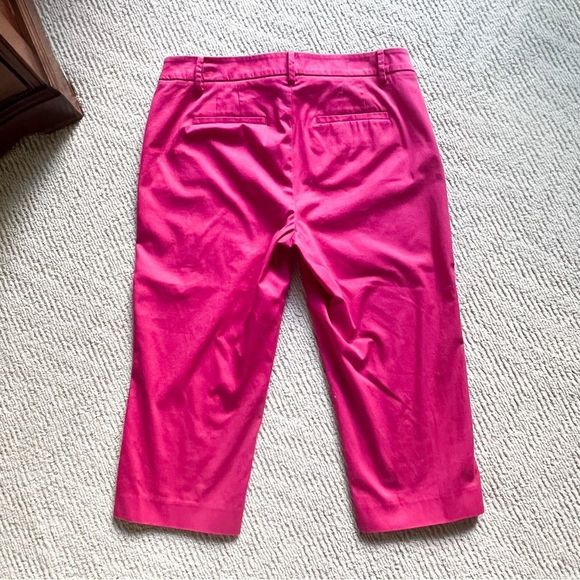 Pretty Pink Talbots Perfect Skimmer Crop Pants Size 6P - Picture 3 of 3